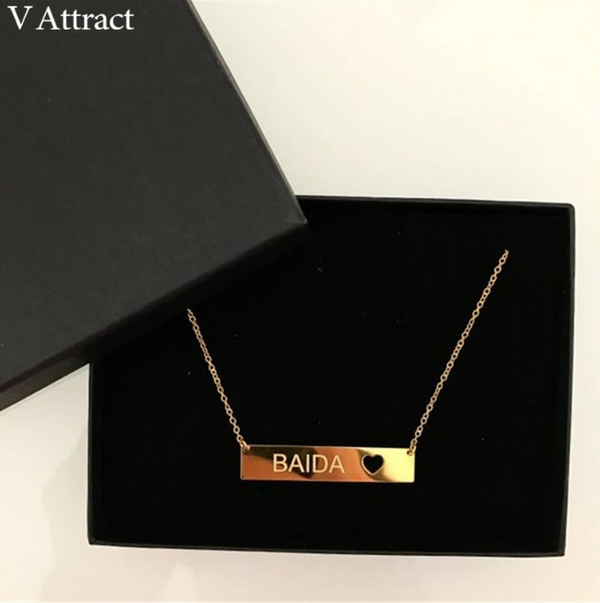 CLASSIC CUSTOM NAMEPLATE HEART CHOKER